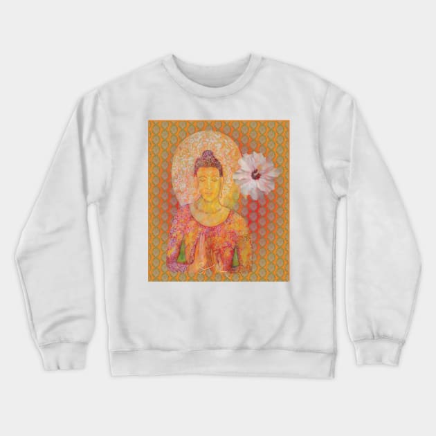 Buddha hibiscus Crewneck Sweatshirt by shimaart